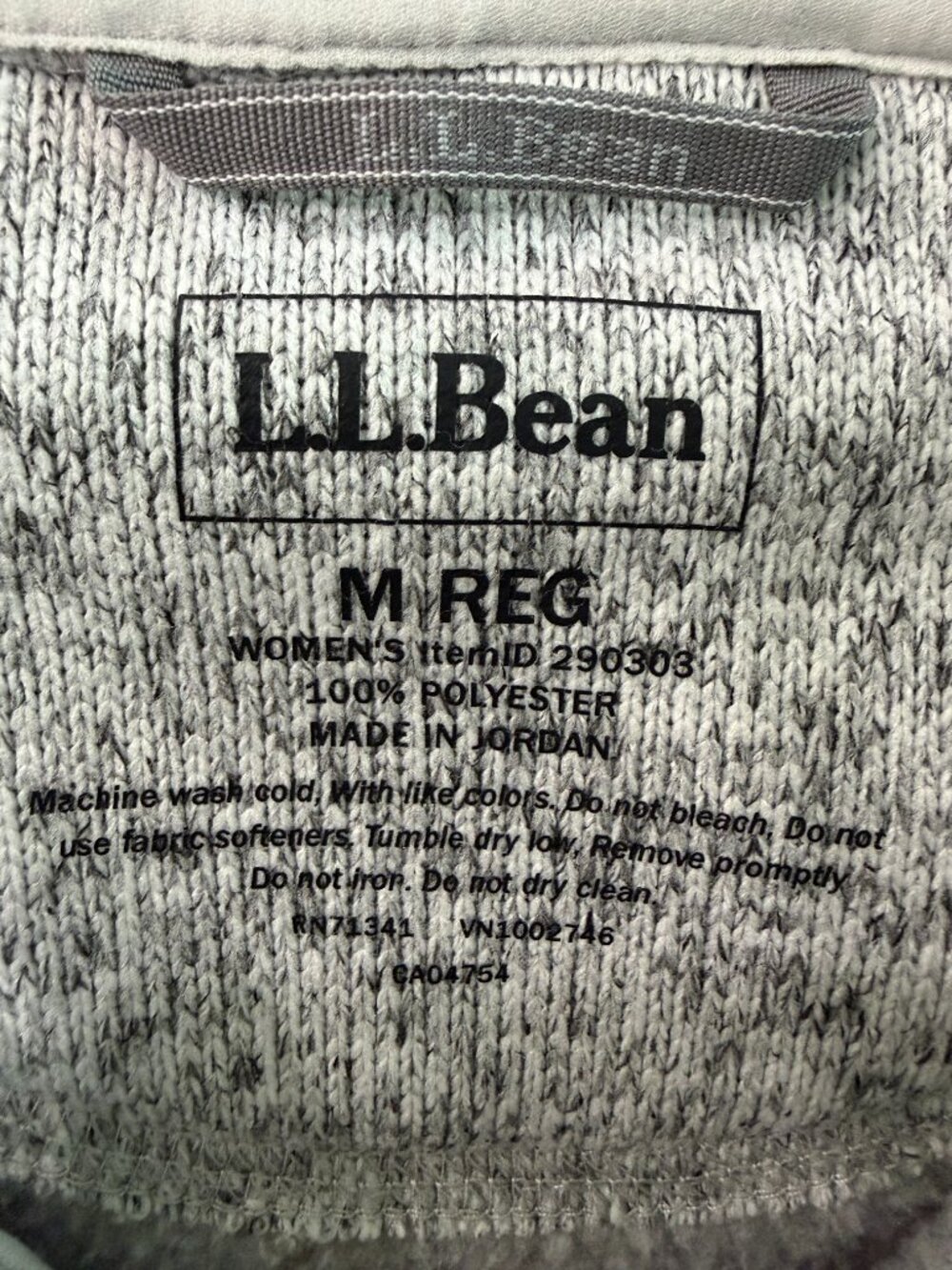 LLBean Women's L.L.Bean Sweater Fleece Coat Heathered Gray - Size M - Picture 5 of 6